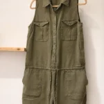 Featured thumbnail for Lauren Ralph Lauren linen playsuit – khaki/olive – Size 16