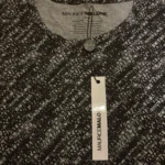 Thumbnail for Maurice Malone – Black and white printed T-shirt – size Large