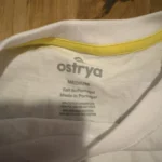 Thumbnail for Ostrya graphic T-shirt – white / lime green / orange – size