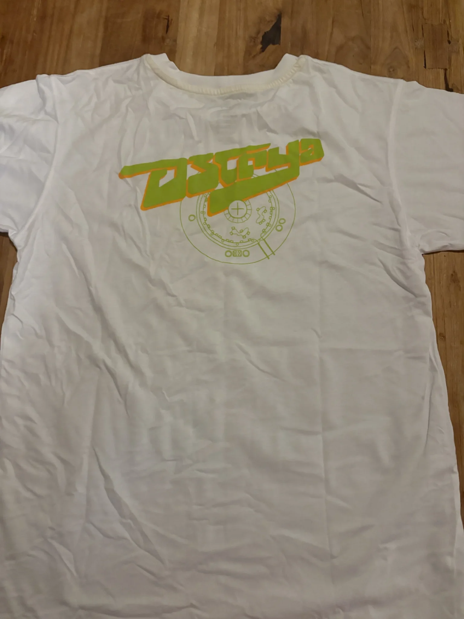 Image for Ostrya graphic T-shirt – white / lime green / orange – size
