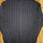 Thumbnail for Hudson North XL navy blue speckled cable-knit jumper – V-neck jumper
