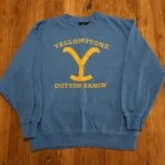 Featured thumbnail for Yellowstone Dutton Ranch blue crew-neck jumper – Size L