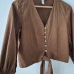 Thumbnail for Short blouse with a bow at the front