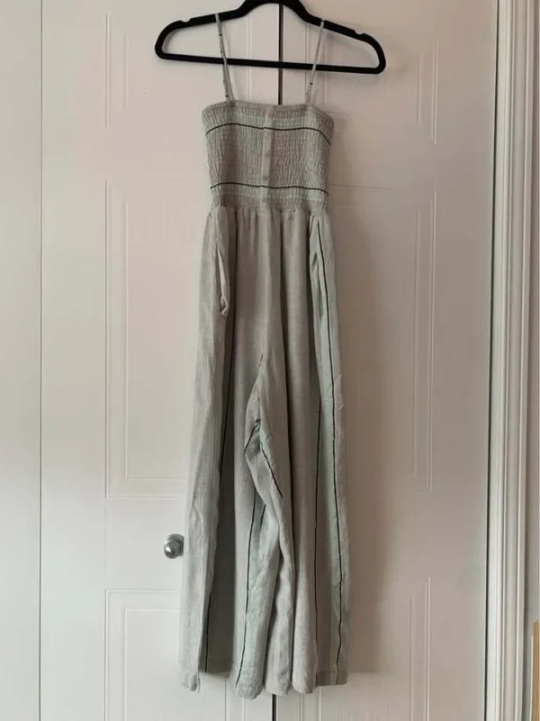 Featured image for Hannah Striped Smocked Jumpsuit