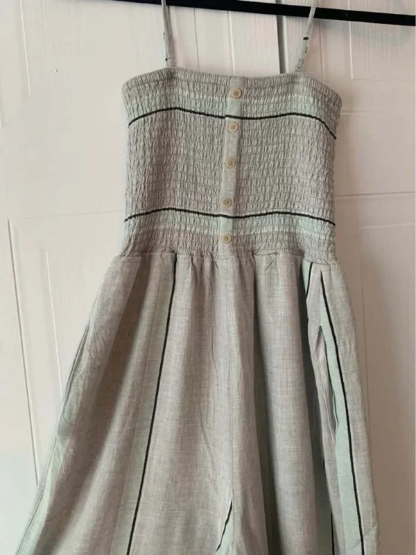 Image for Hannah Striped Smocked Jumpsuit