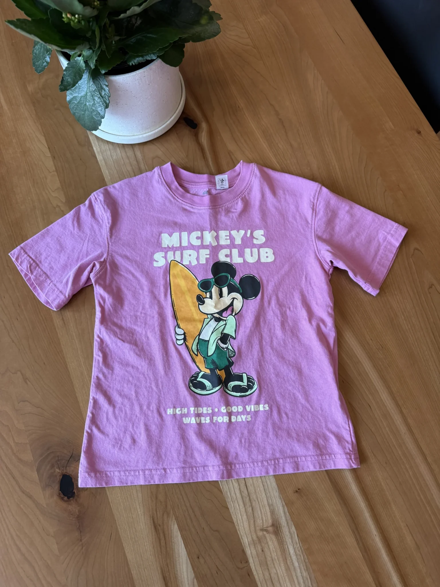 Featured image for Tshirt rose Mickey Mouse