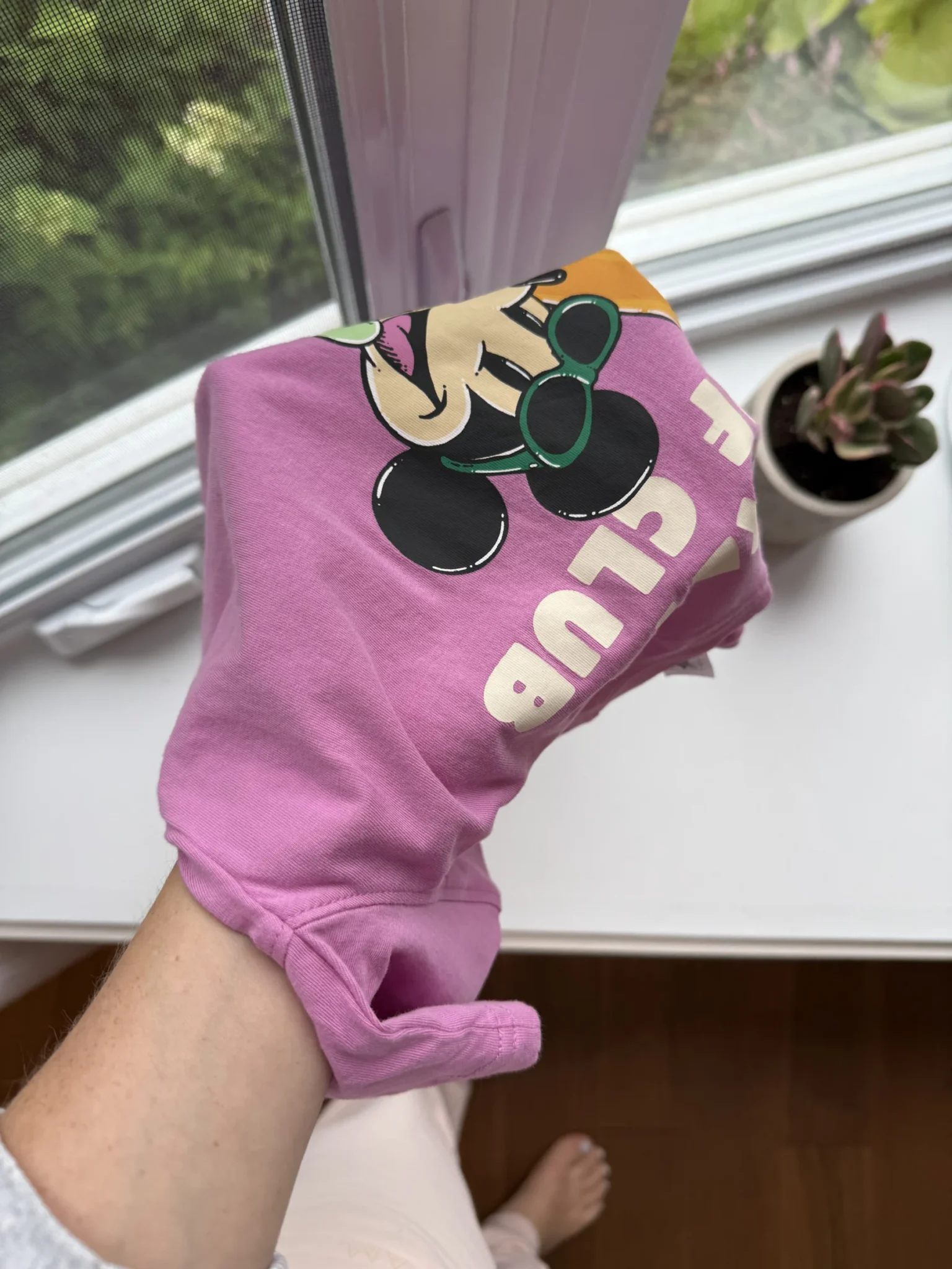 Image for Tshirt rose Mickey Mouse
