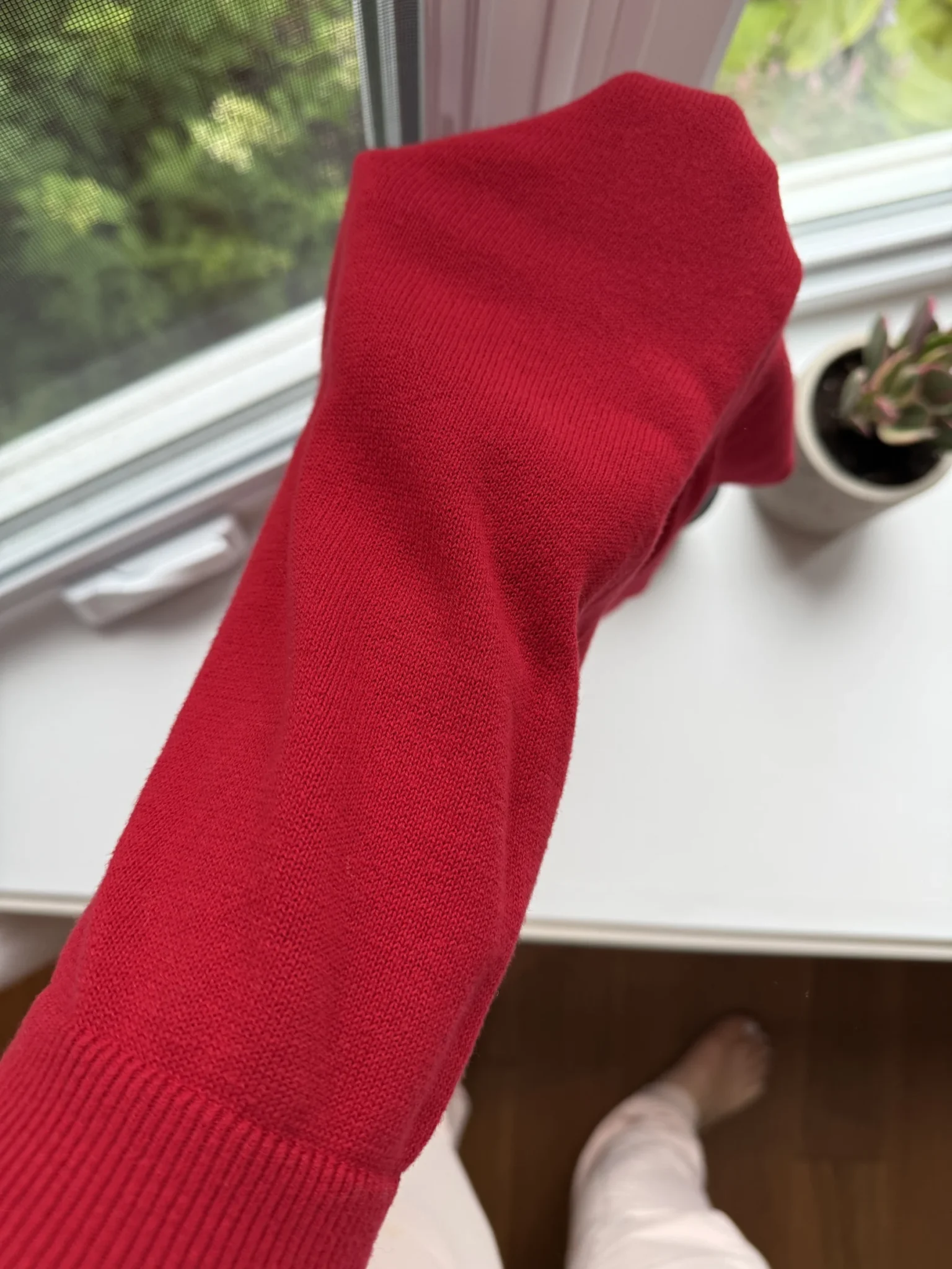 Image for red long-sleeved jumper