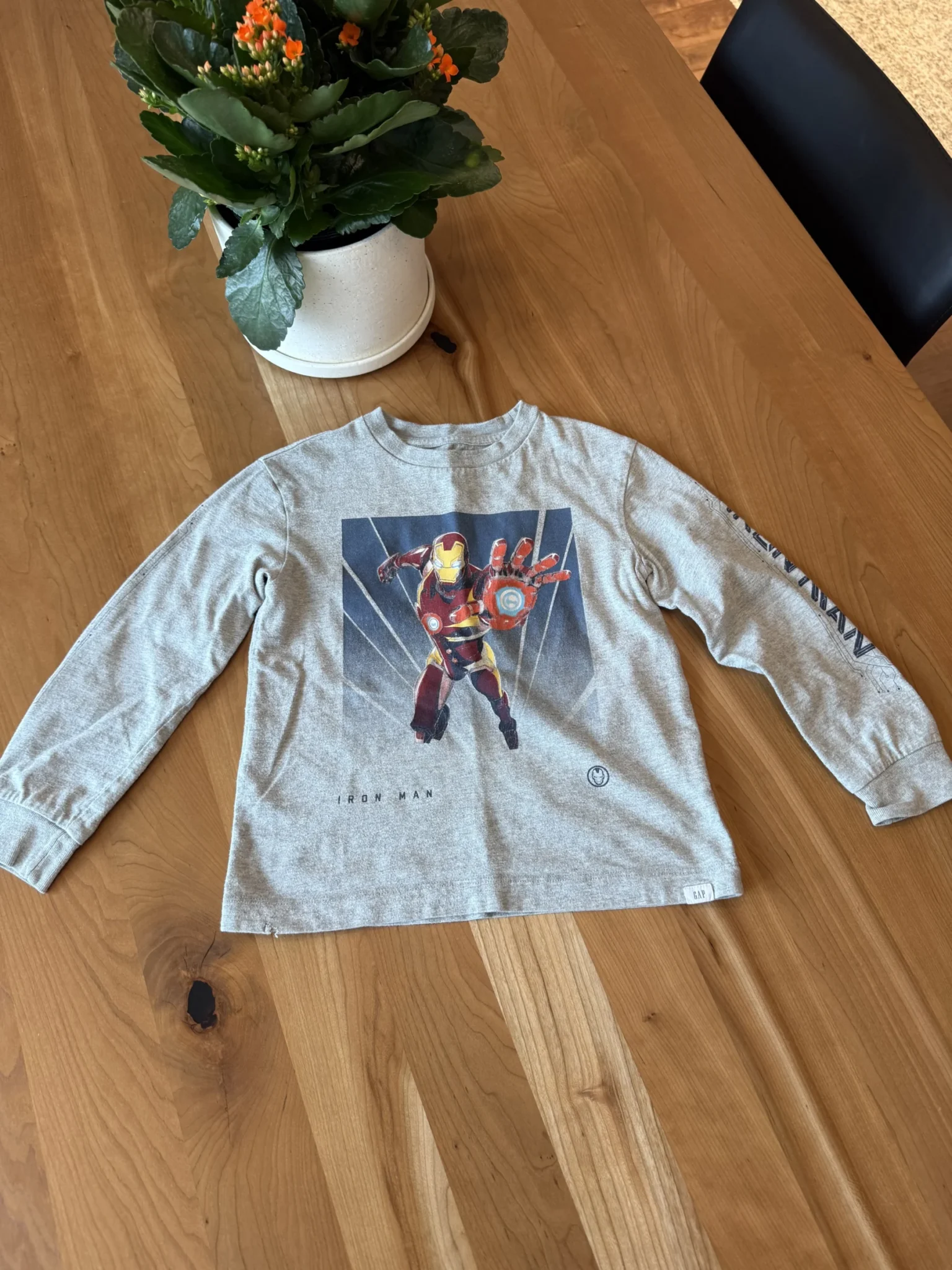 Featured image for Iron Man grey long-sleeved top