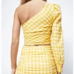 Featured thumbnail for Neuf Zara Haut une manche vichy jaune