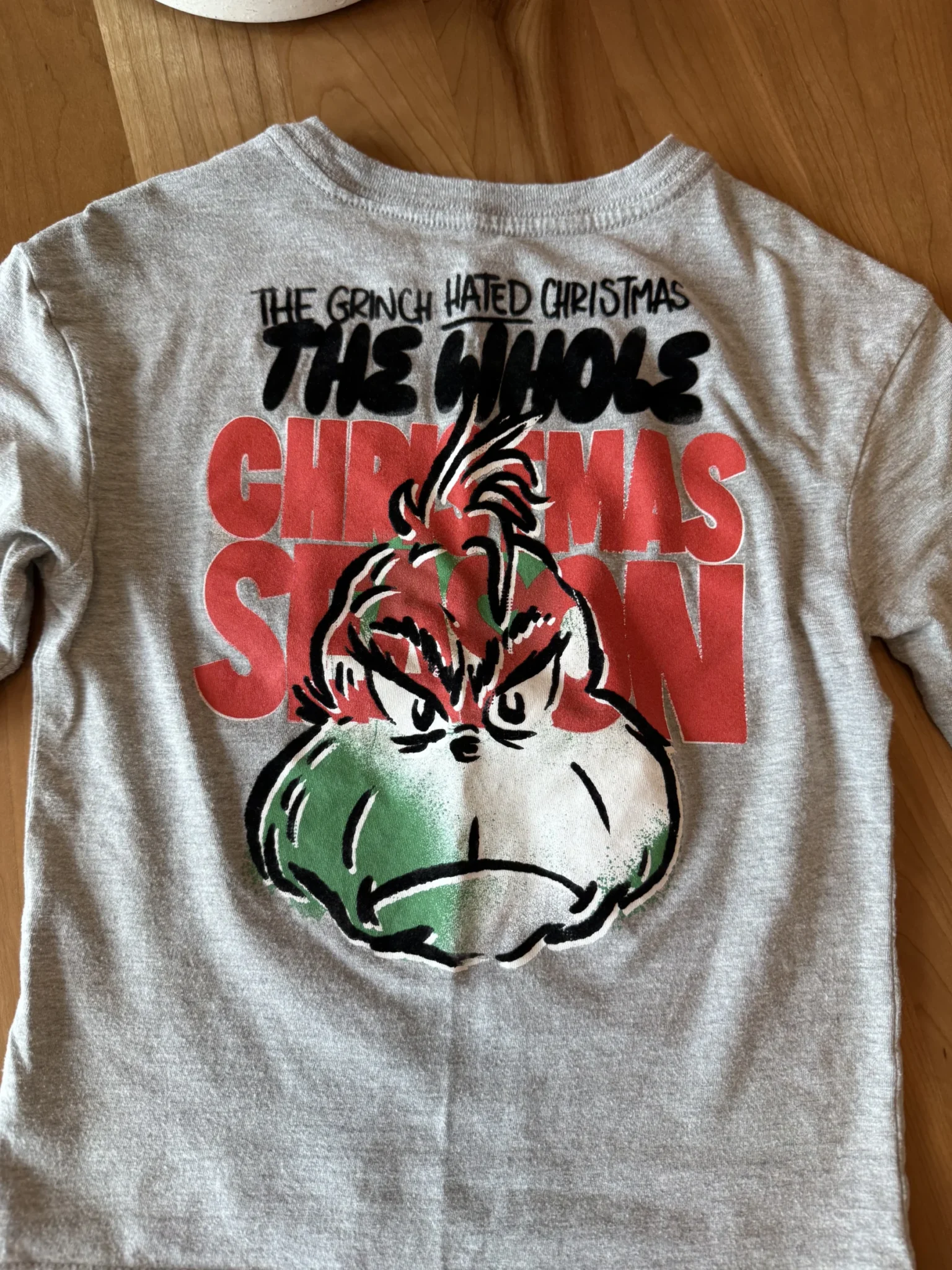 Image for Long-sleeved grey Grinch top