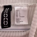Thumbnail for White ribbed roll-neck jumper