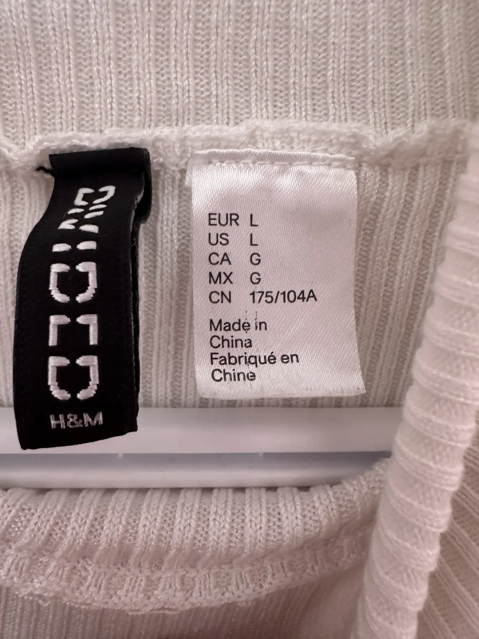 Image for White ribbed roll-neck jumper