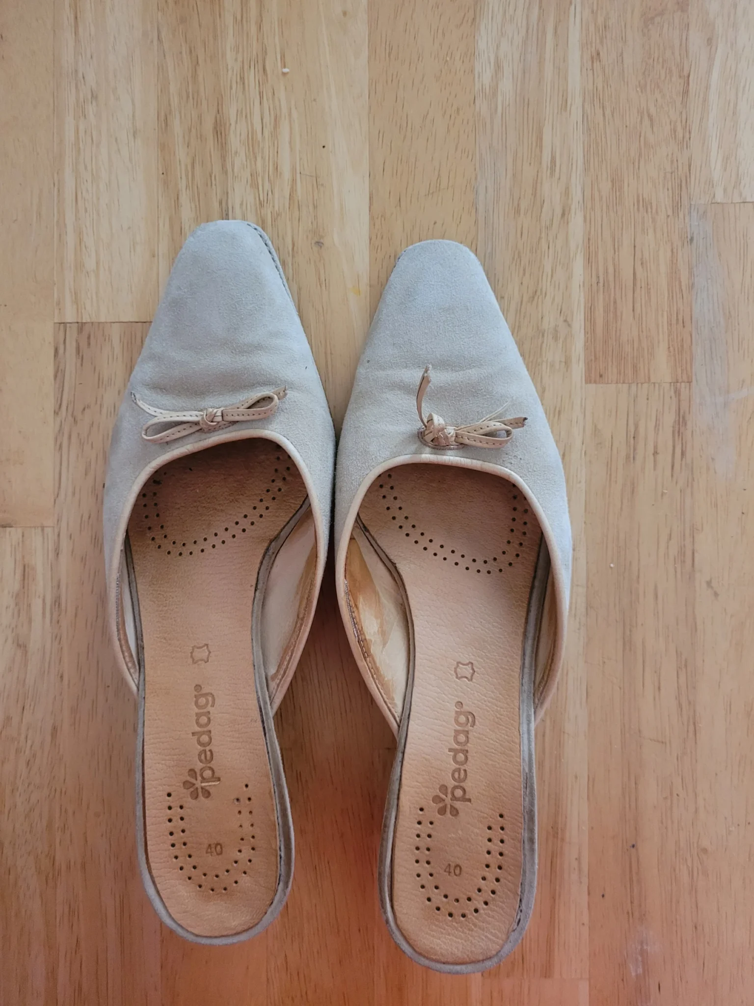 Image for Kitten heels vintage cuir et daim