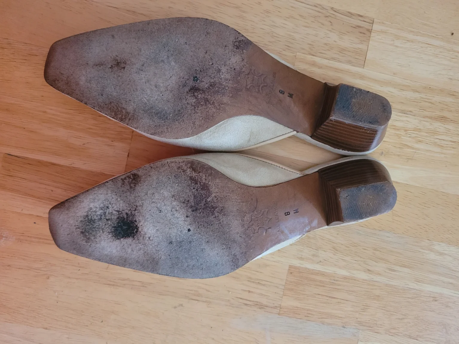Image for Kitten heels vintage cuir et daim