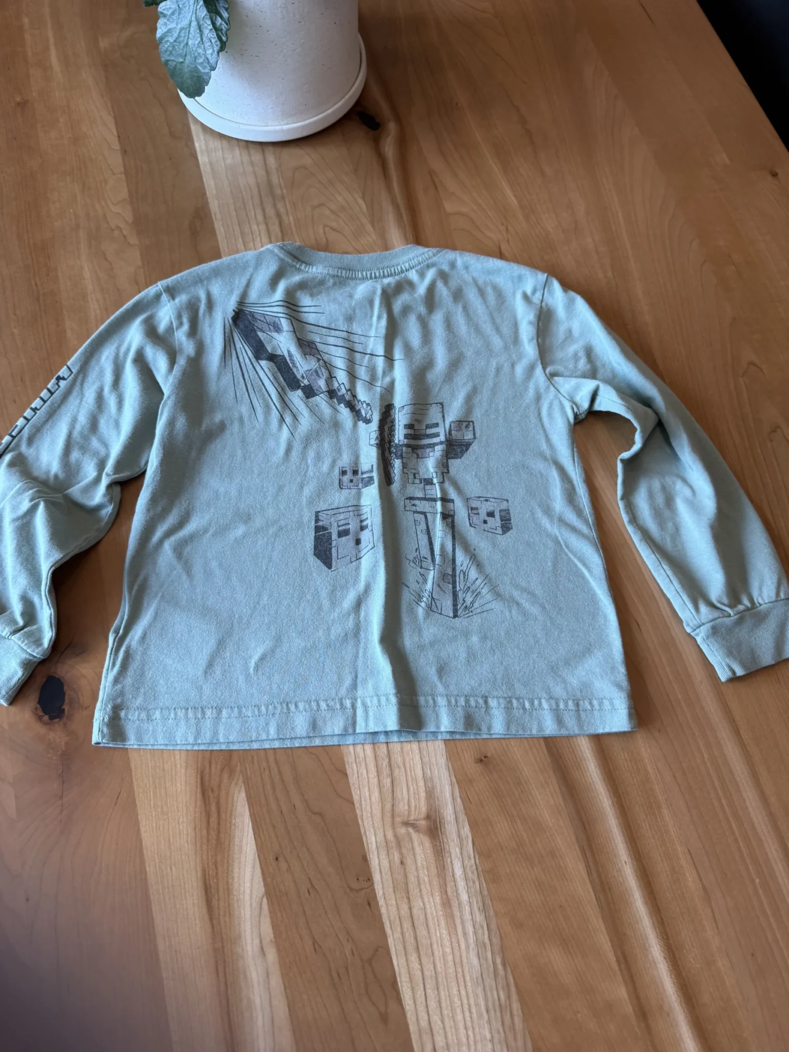 Image for Minecraft green long-sleeved top