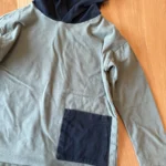 Thumbnail for Green long-sleeved hooded top