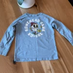 Thumbnail for Skeleton blue long-sleeved top