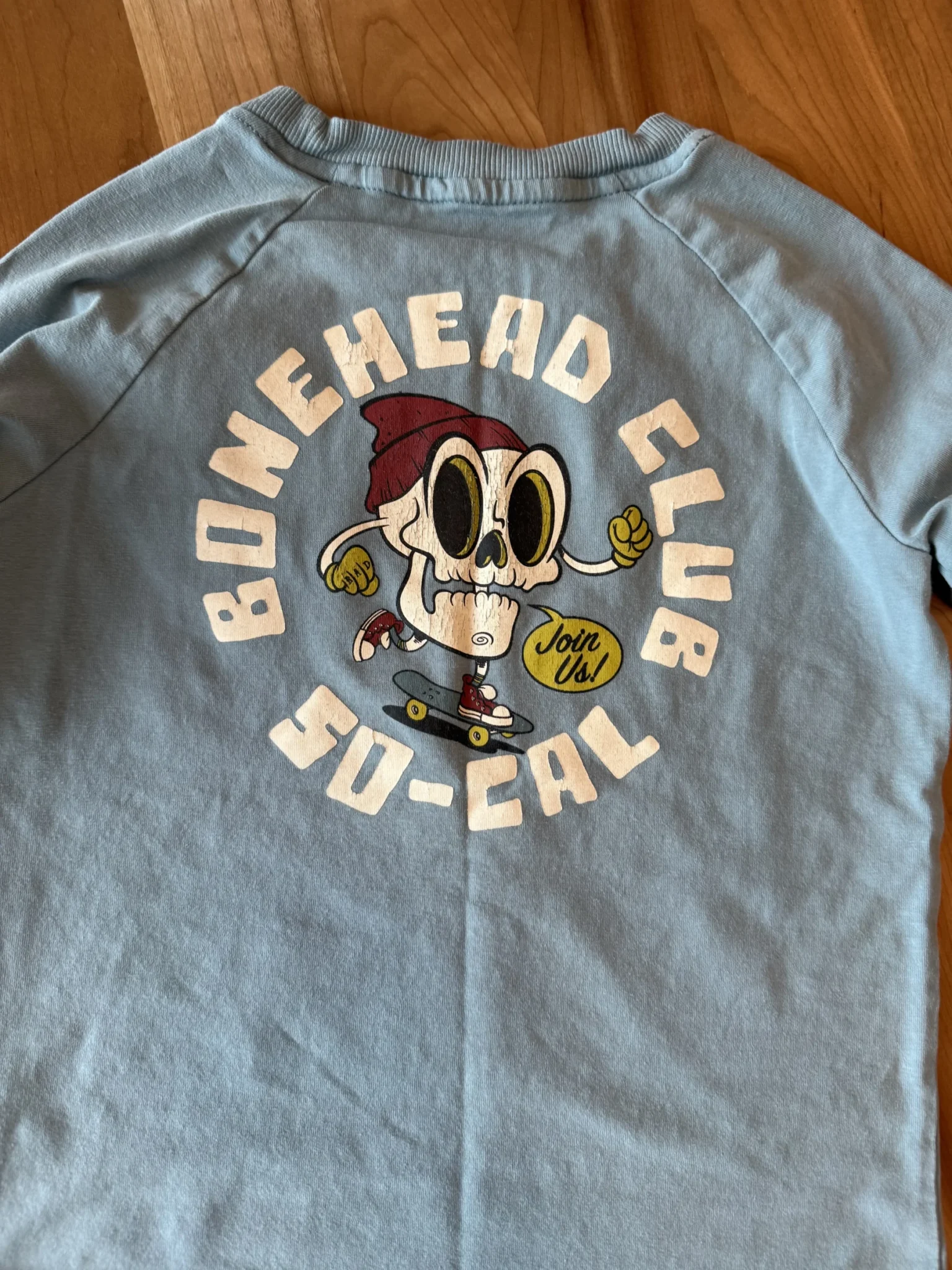 Image for Skeleton blue long-sleeved top