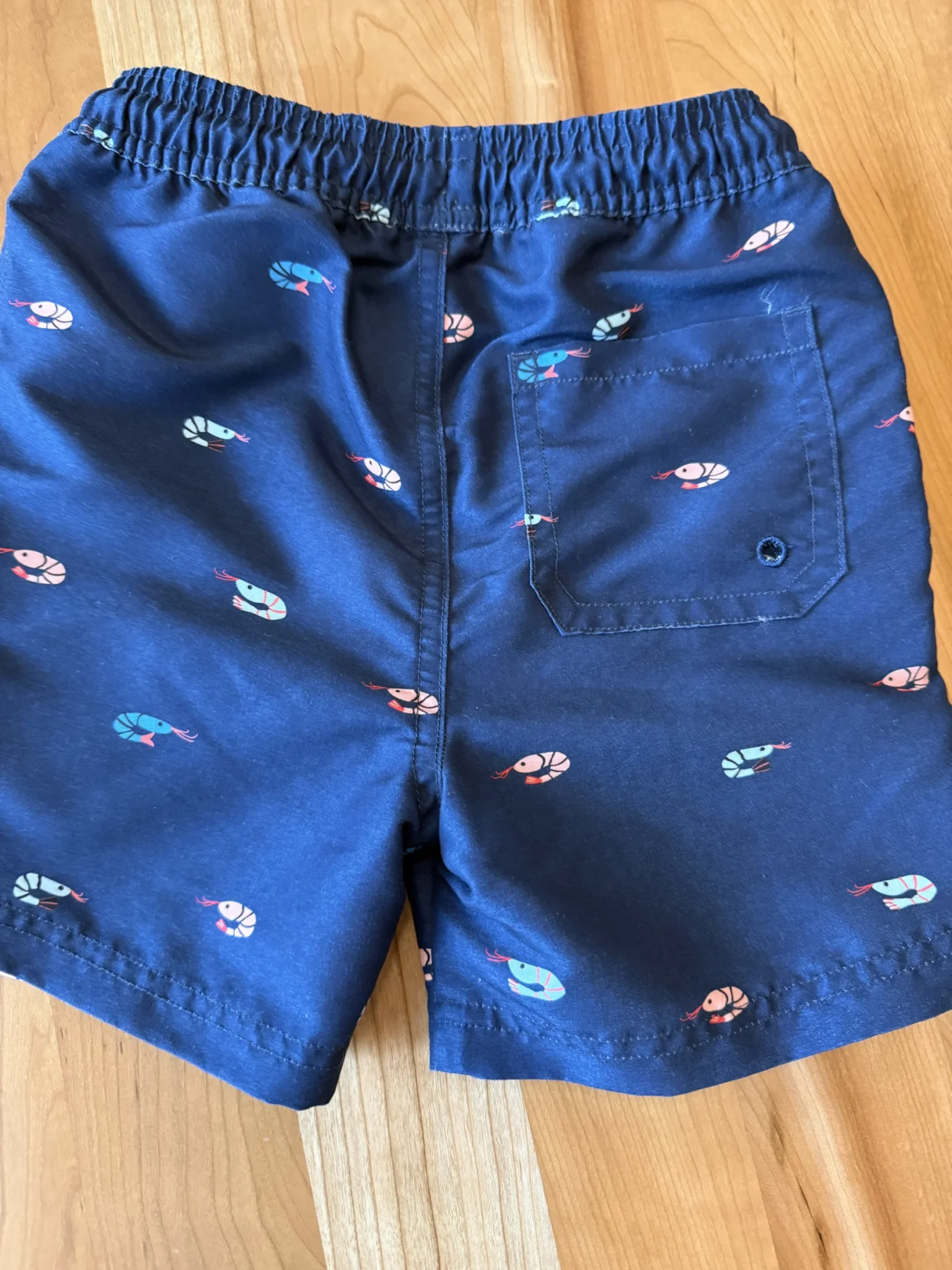 Image for Navy blue T-shirt with prawns