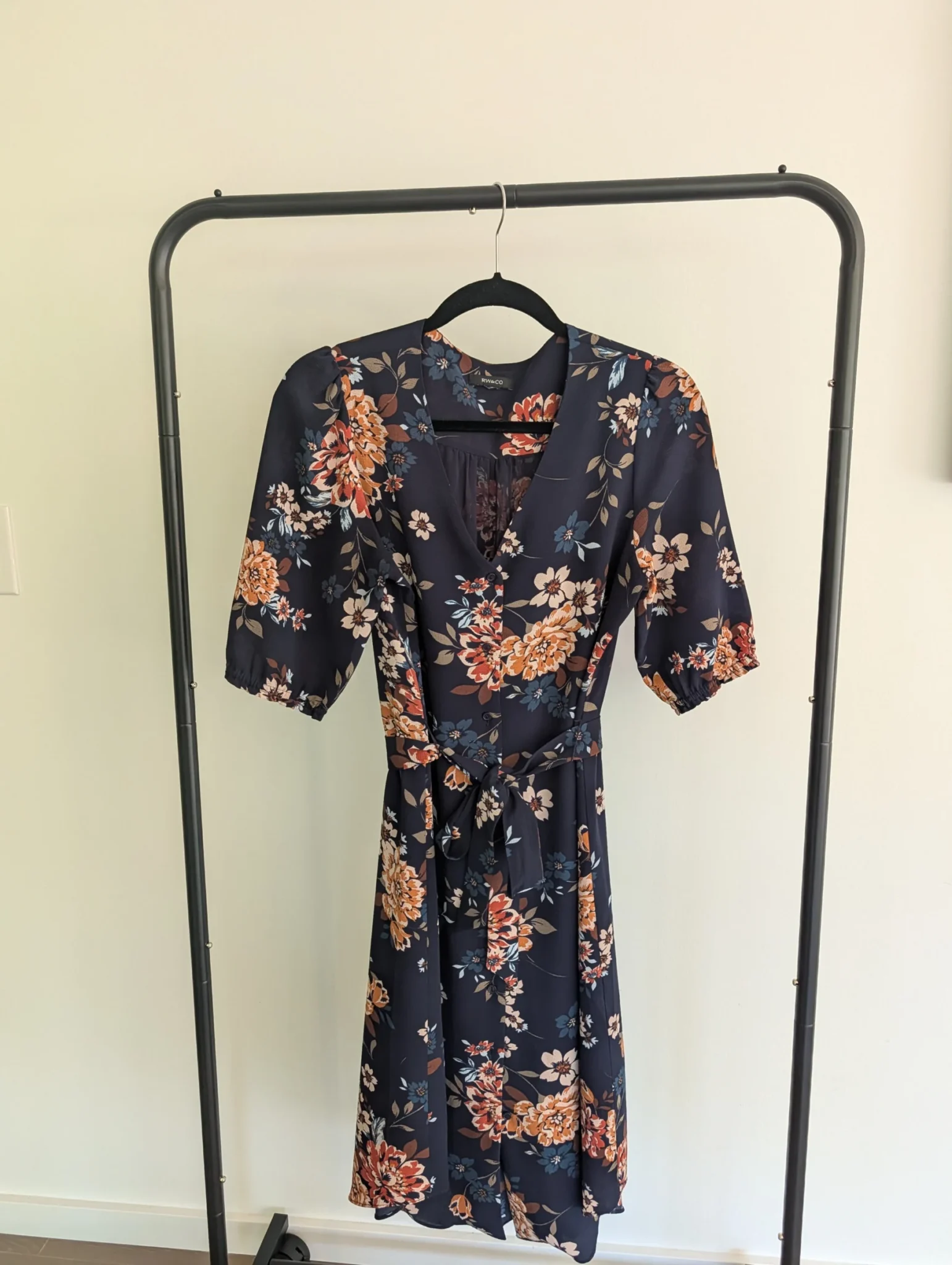 Featured image for RW&Co navy blue floral summer dress