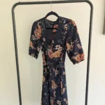 Thumbnail for RW&Co navy blue floral summer dress