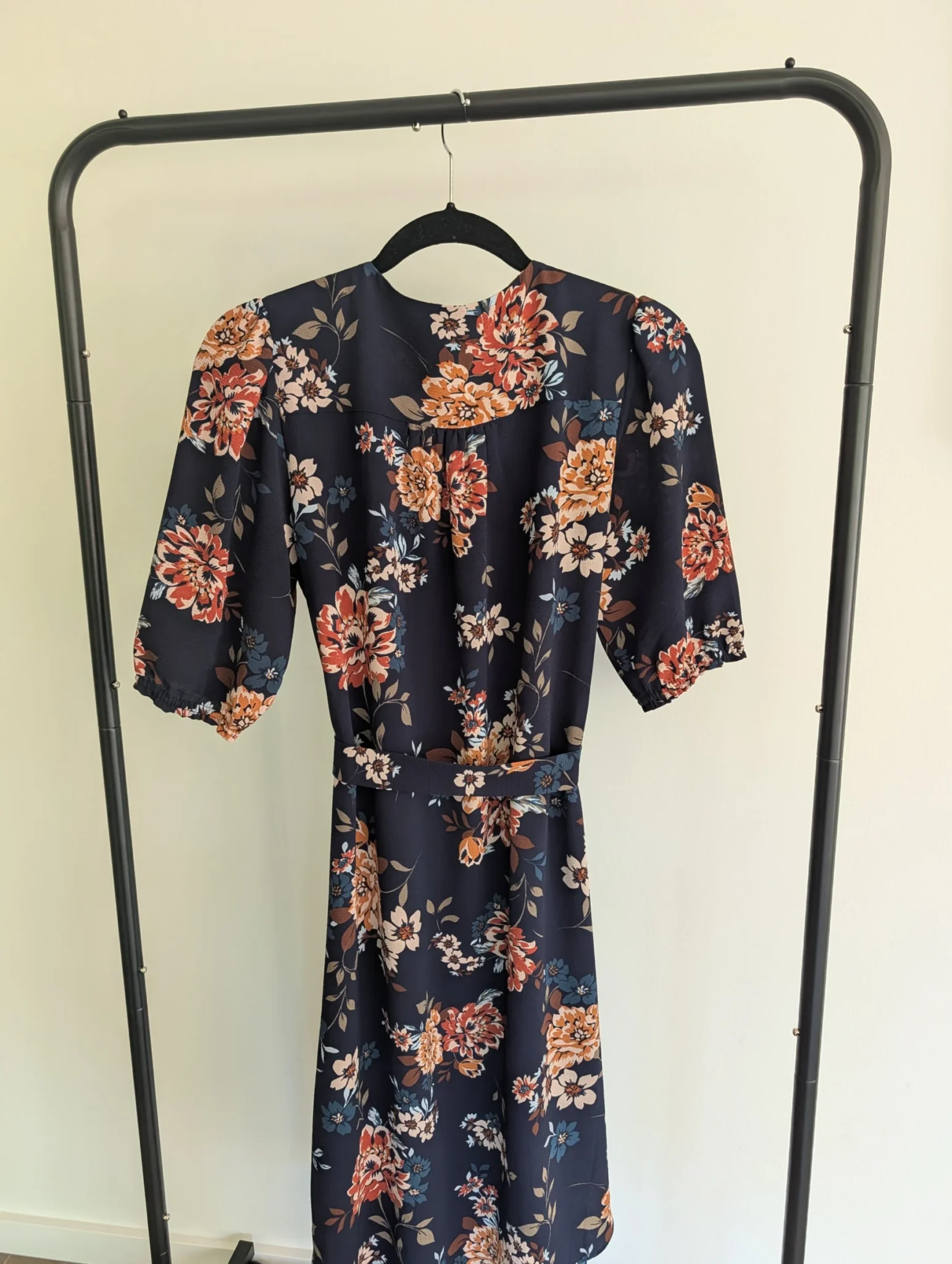 Image for RW&Co navy blue floral summer dress