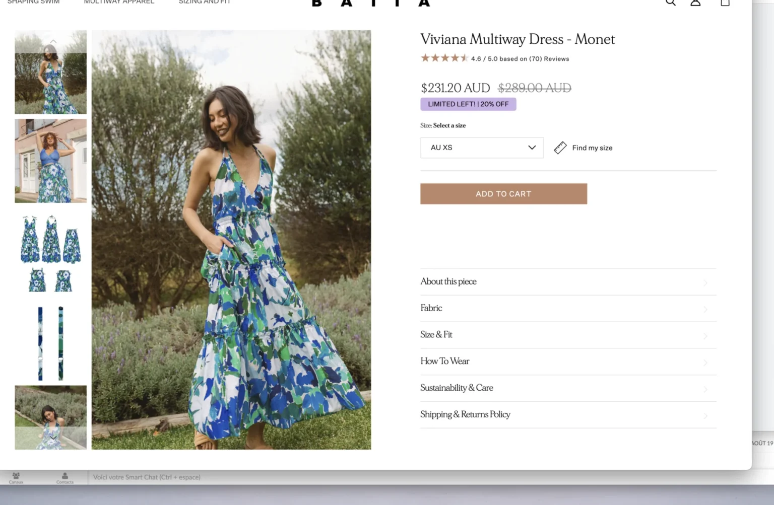 Image for Viviana Multiway Dress – Monet, Size L, Brand New (4-in-1)