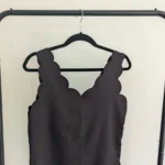 Thumbnail for Black camisole with textured straps