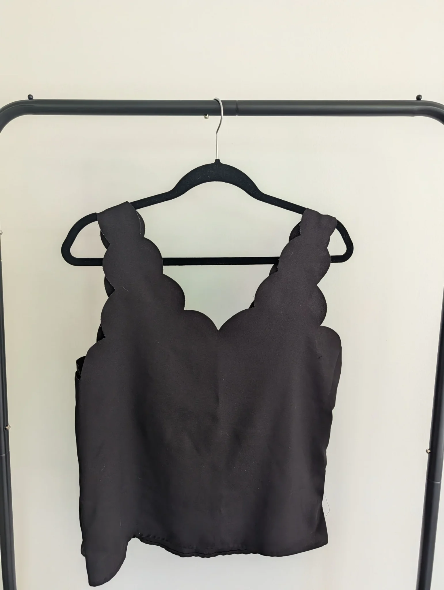Image for Black camisole with textured straps