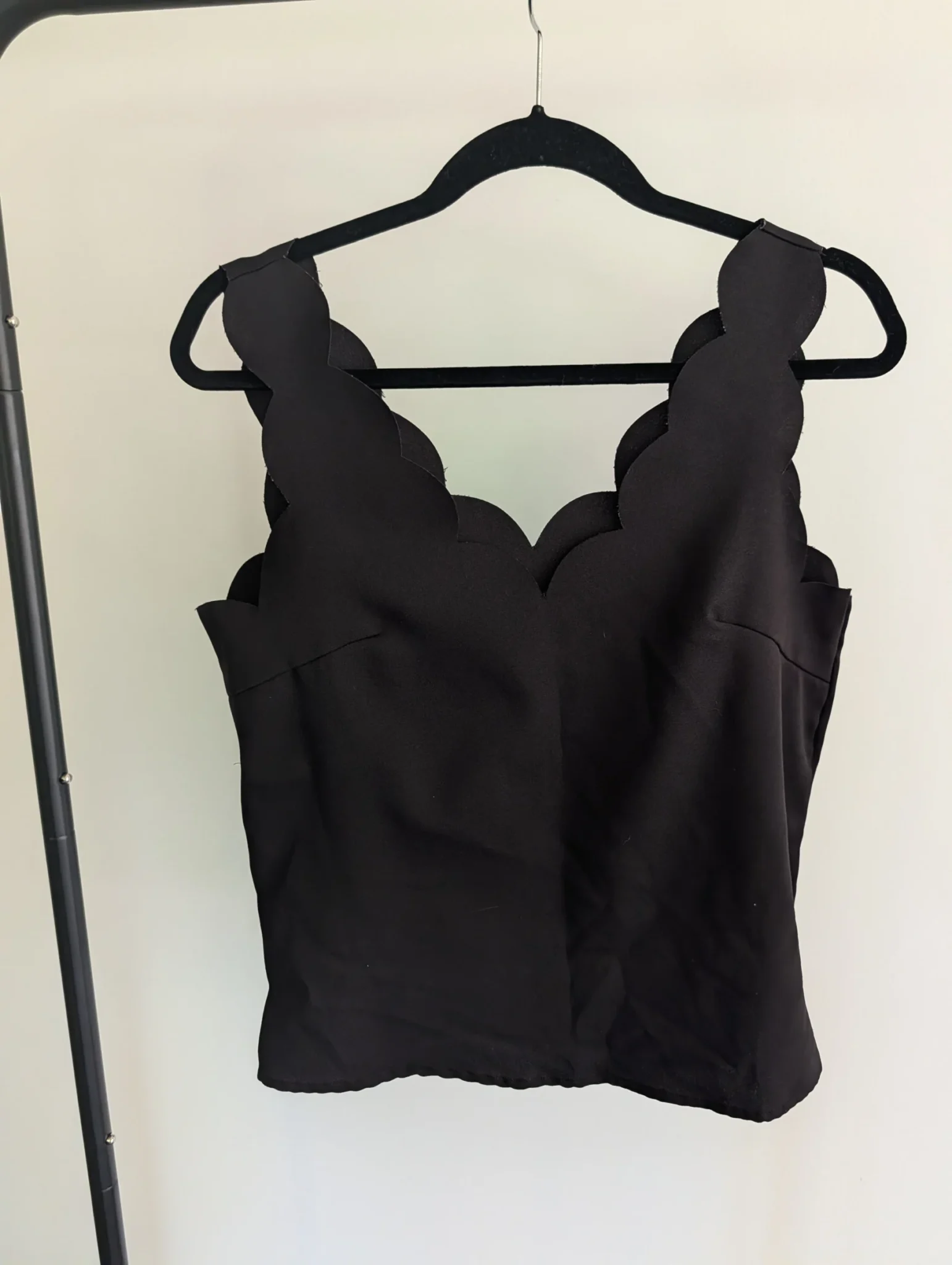 Image for Black camisole with textured straps