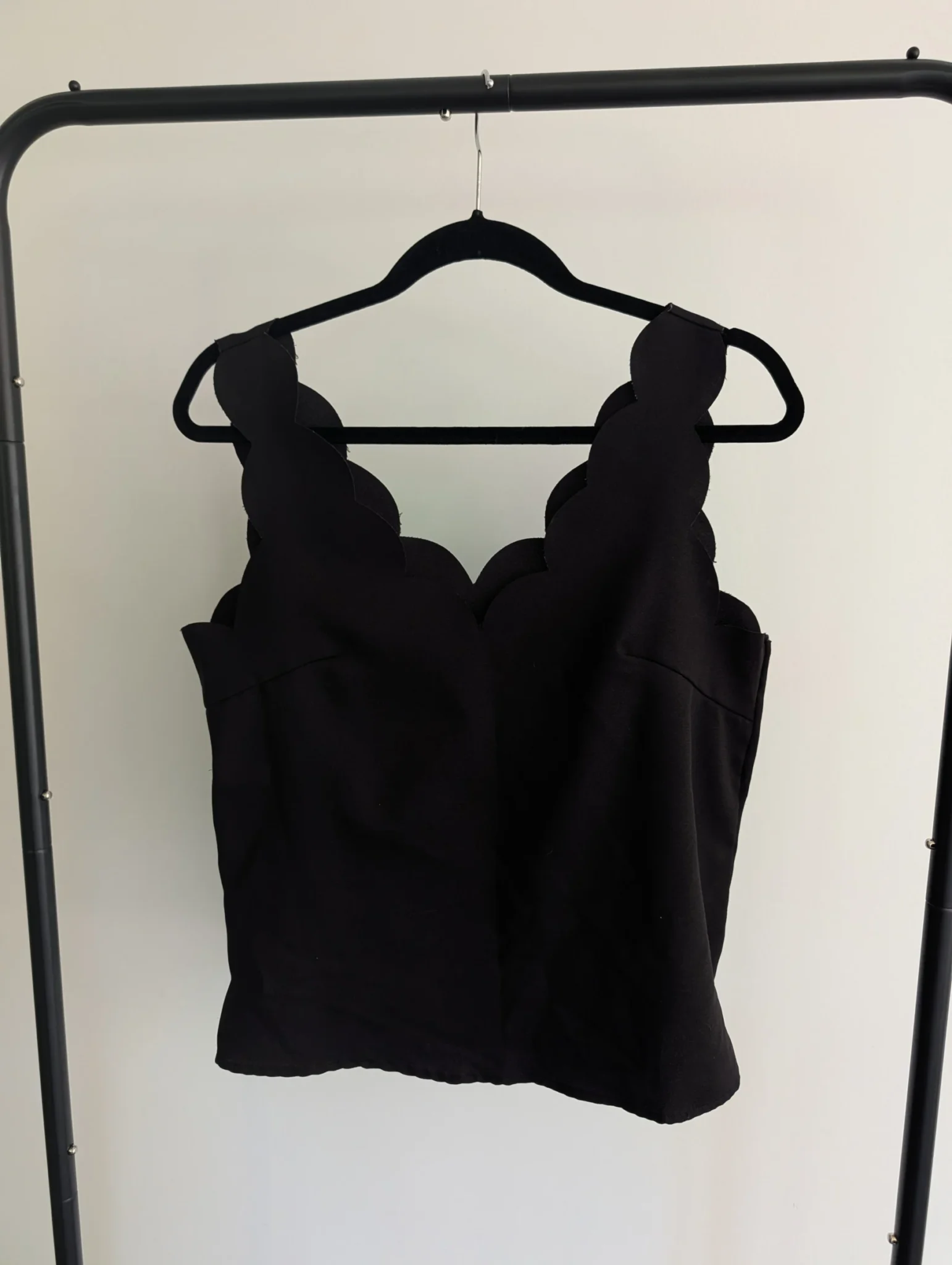 Image for Black camisole with textured straps