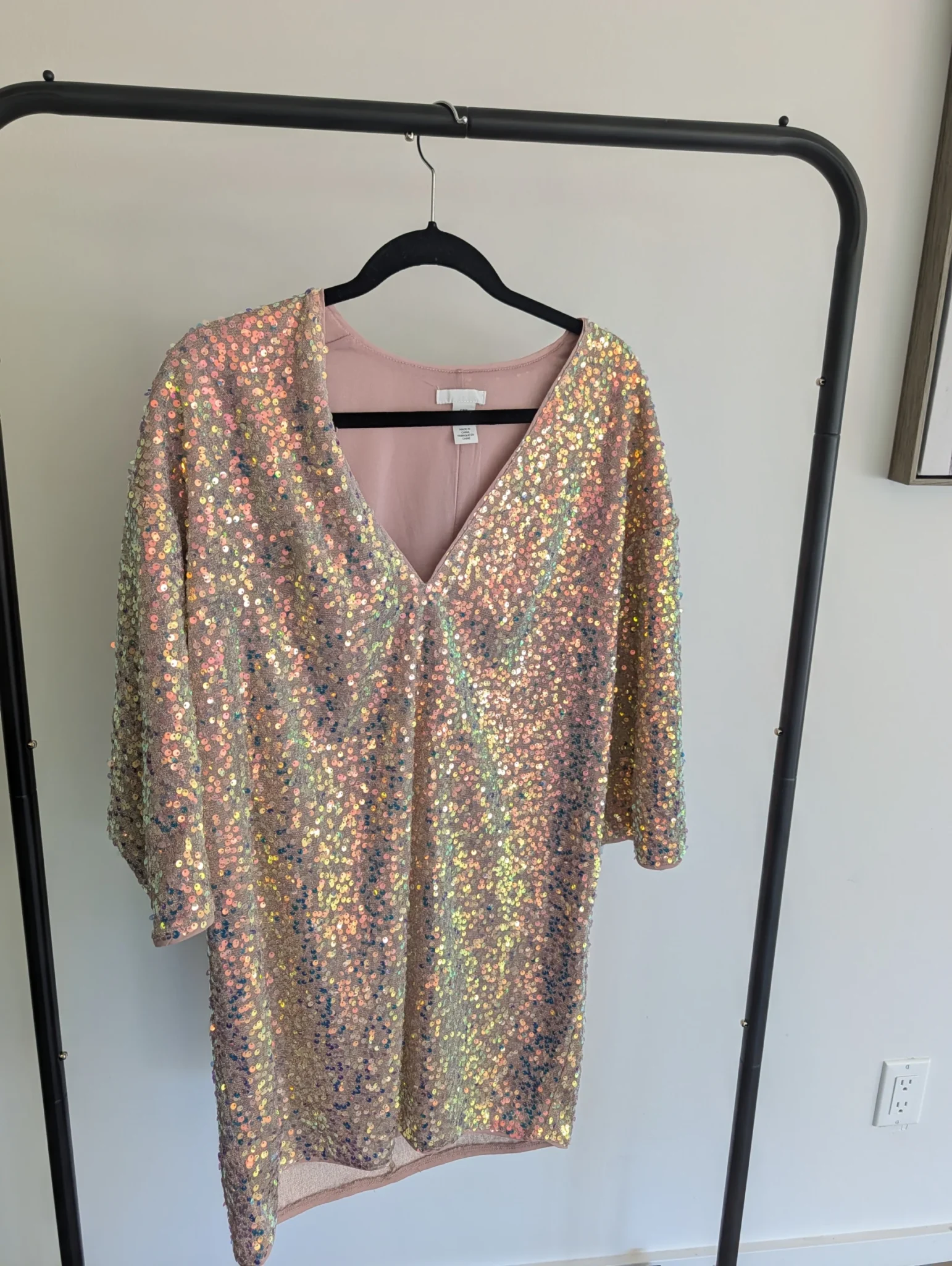 Featured image for Pink sequinned dress