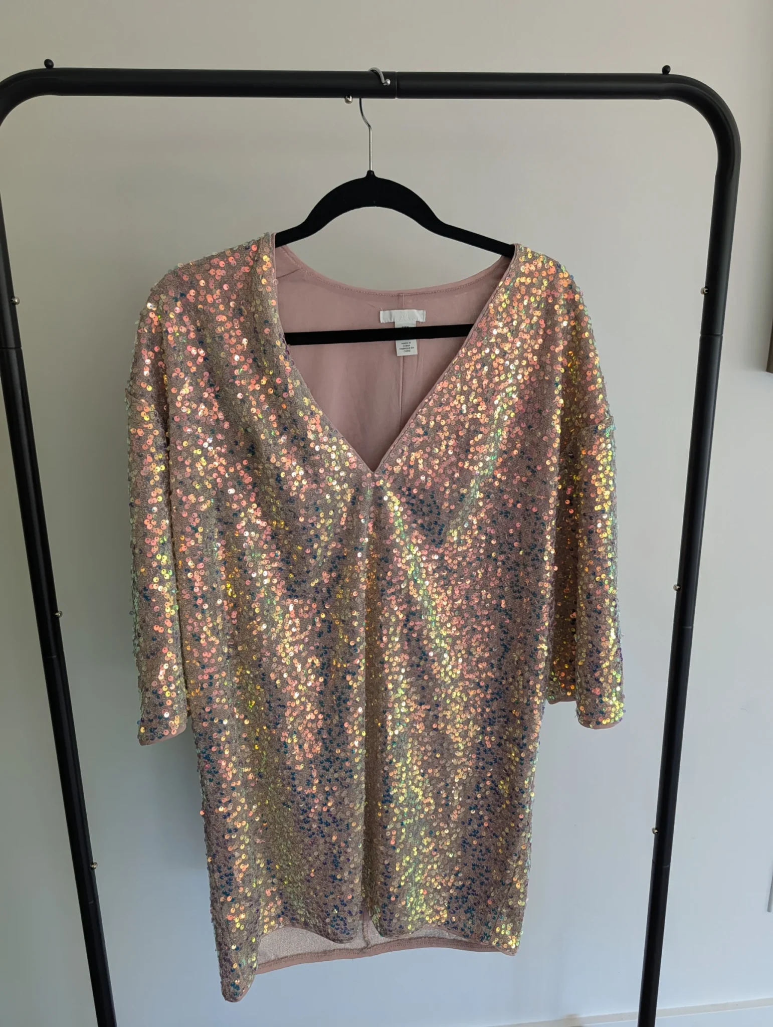 Image for Pink sequinned dress