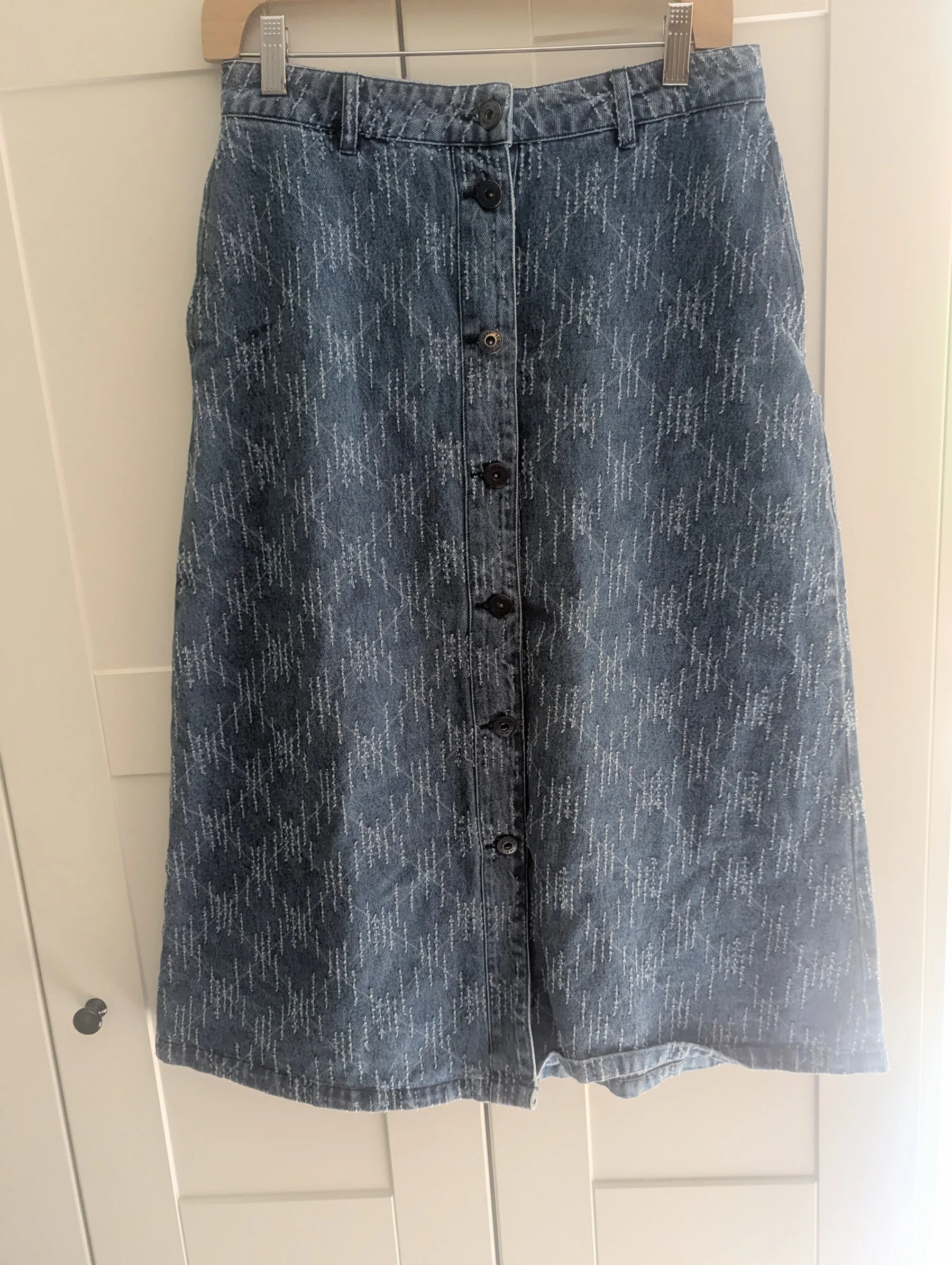 Jupe denim texturé mi-longue ICHI seconde main