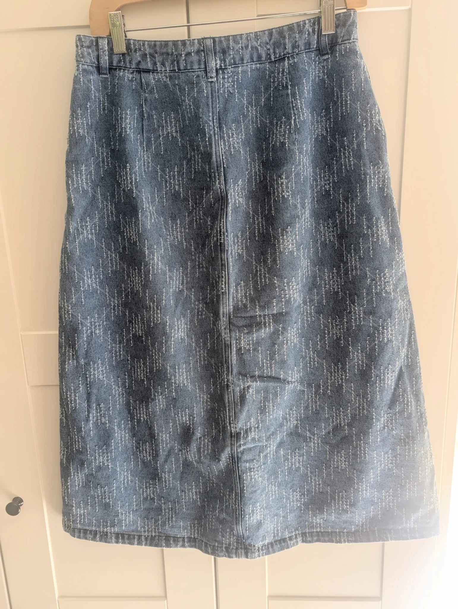 Image for Jupe denim texturé mi-longue