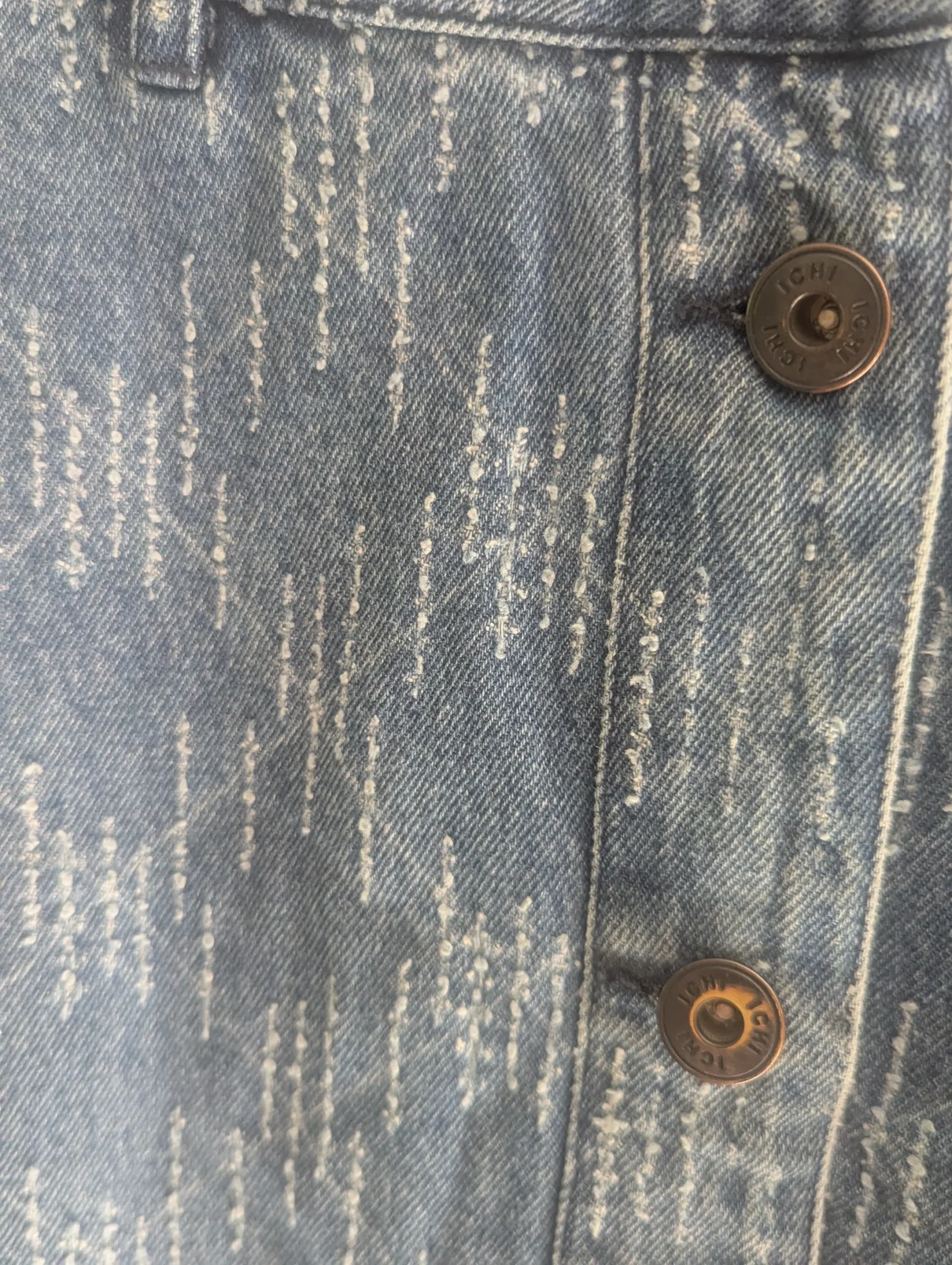 Image for Jupe denim texturé mi-longue