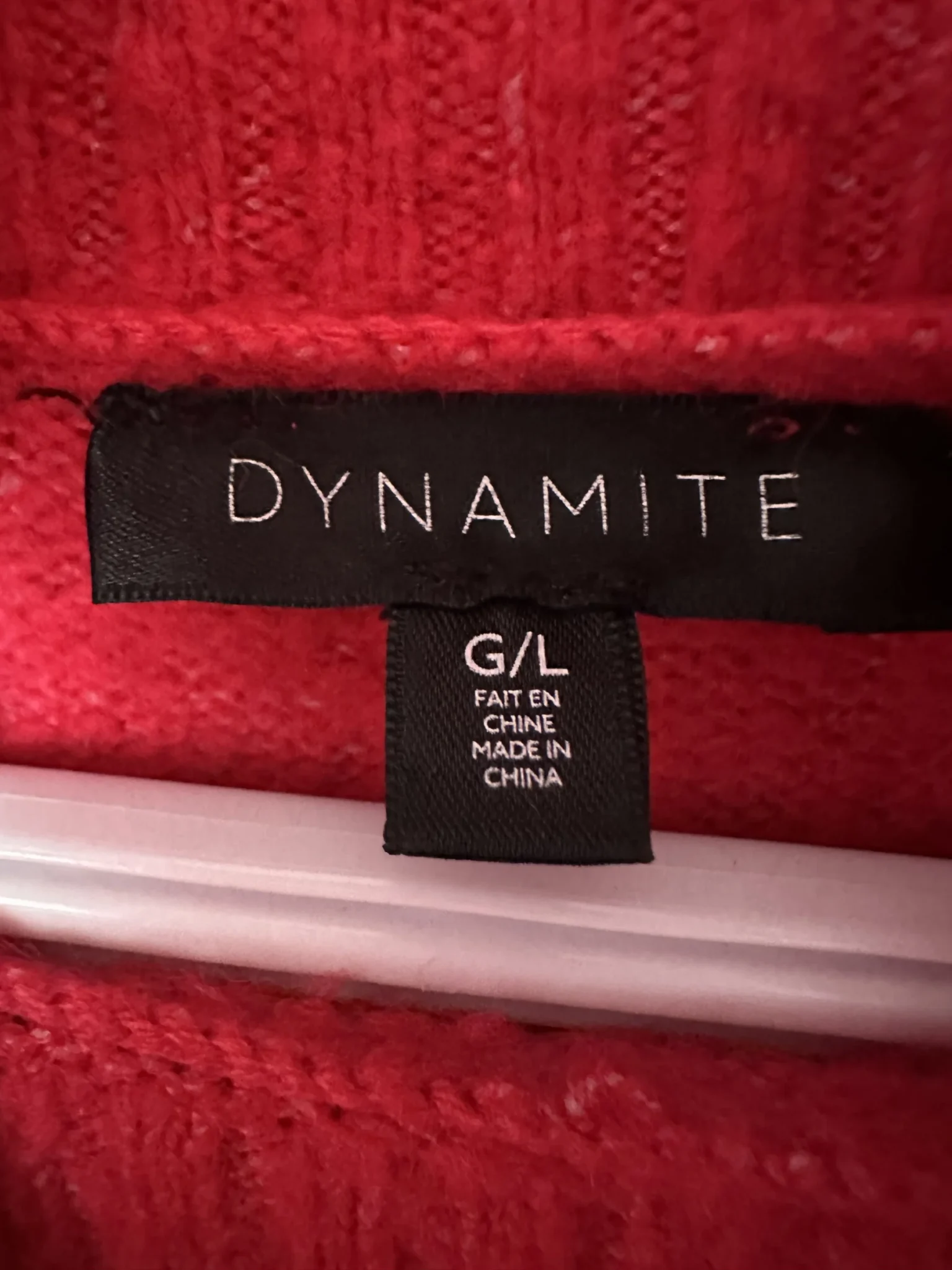 Image for Red roll-neck jumper