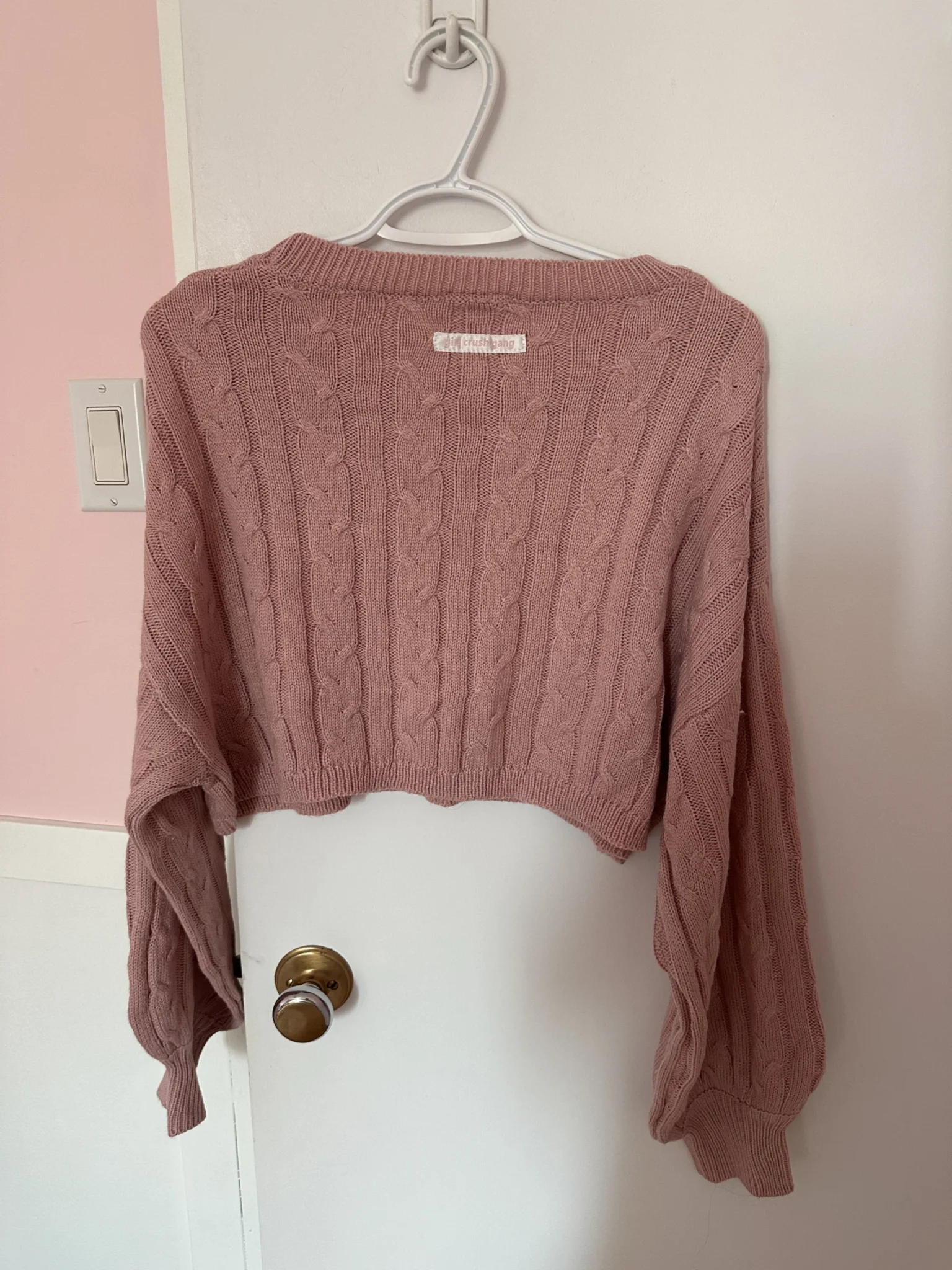 Image for Crop-style knitted lounge wear top