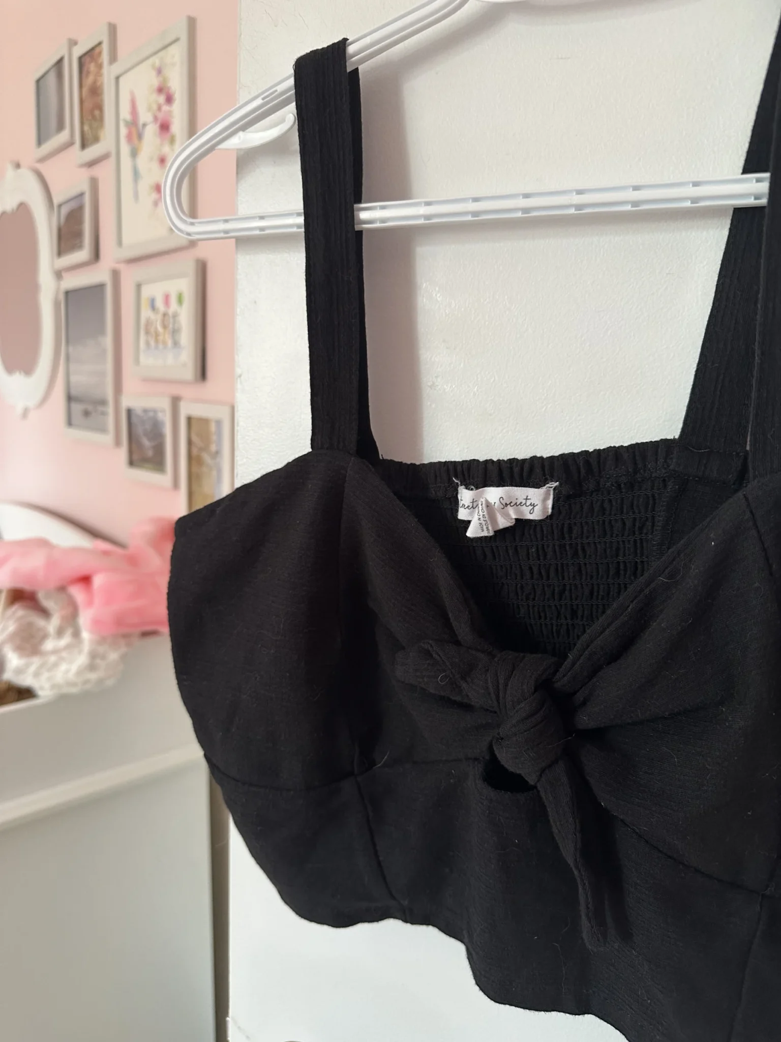 Image for Camisole crop avec noeud à l’avant