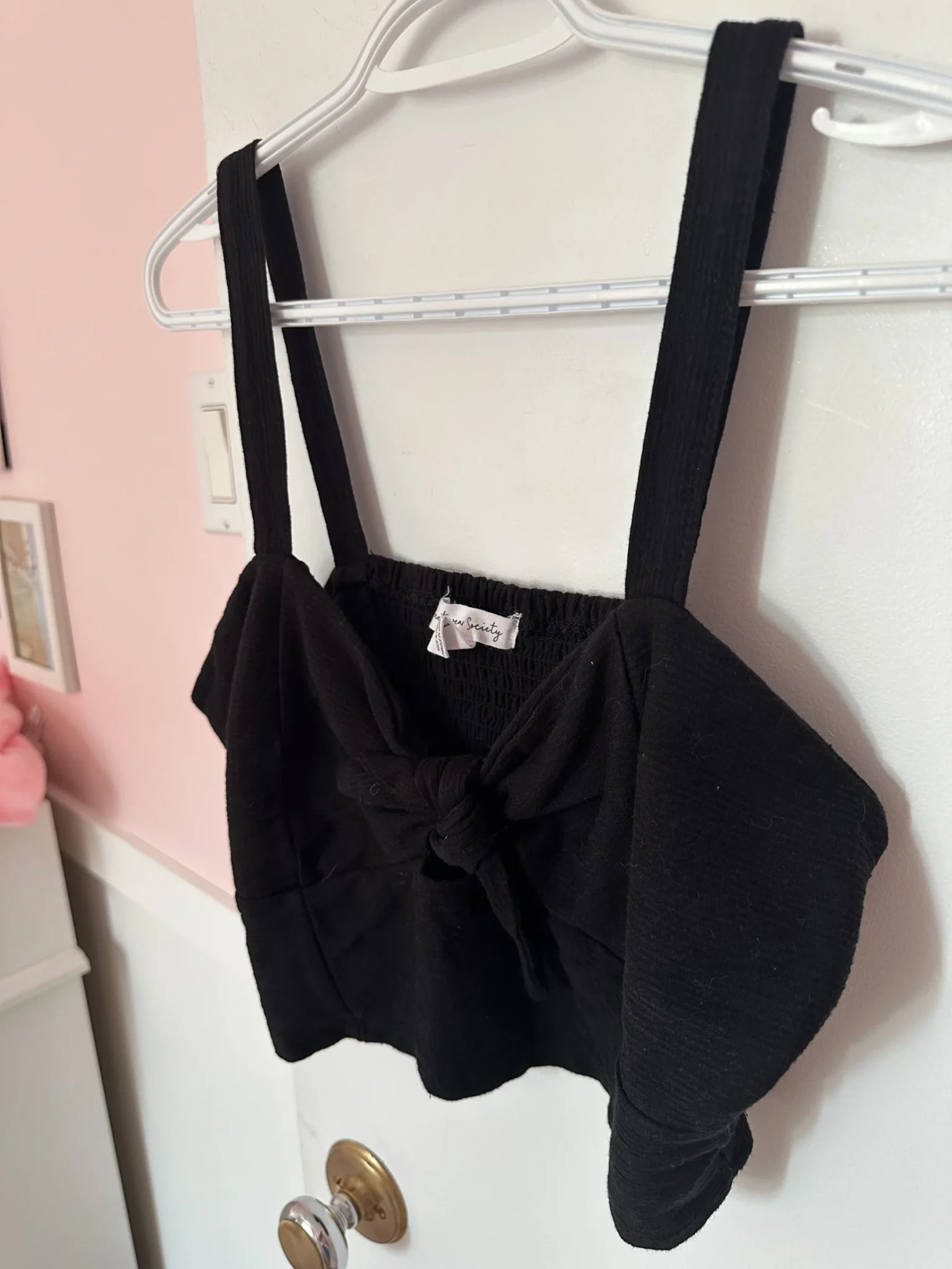 Image for Camisole crop avec noeud à l’avant