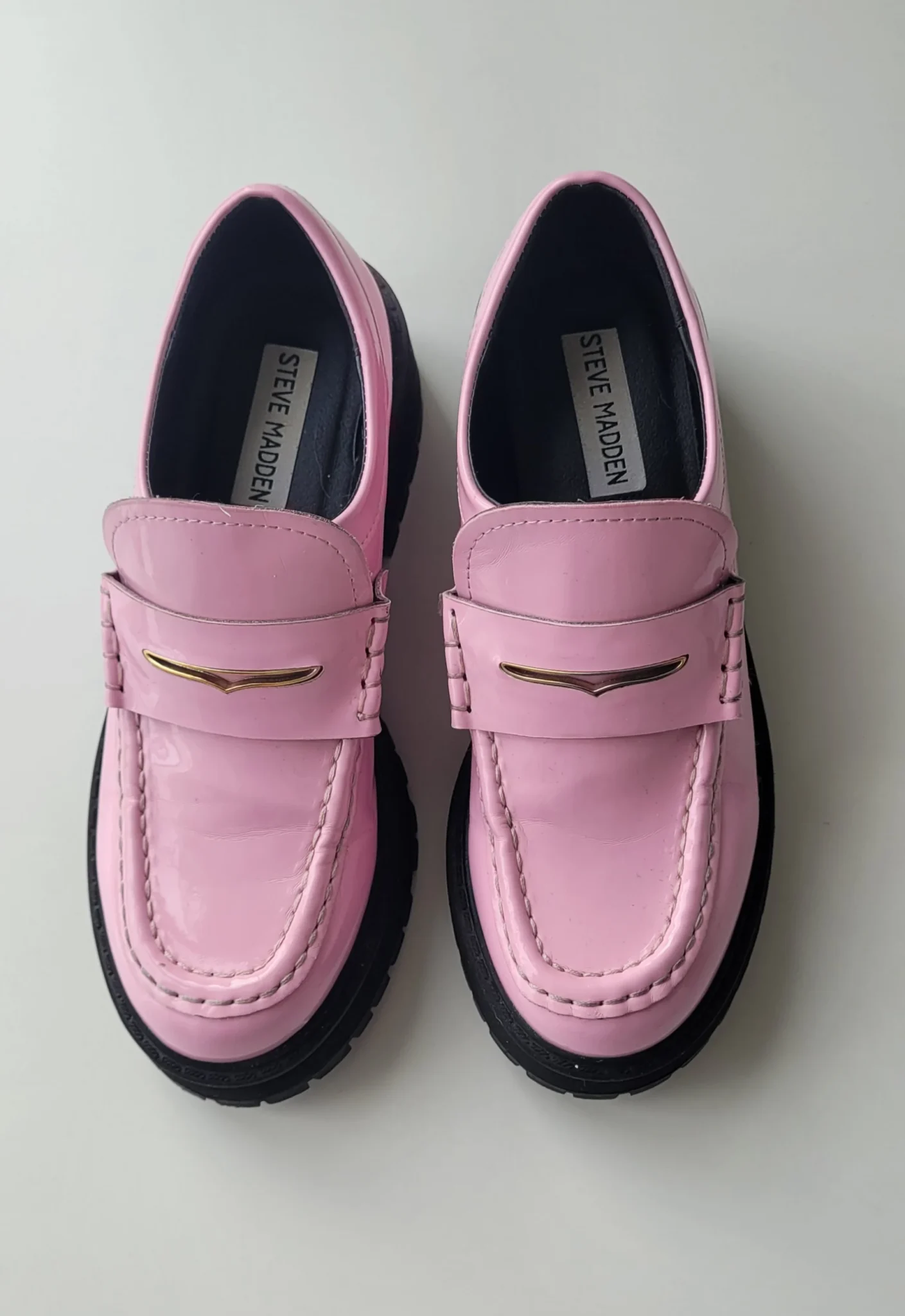 Image for Loafers à plateforme Steve Madden Malvern – Rose Verni – Pointure 6