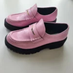 Thumbnail for Loafers à plateforme Steve Madden Malvern – Rose Verni – Pointure 6