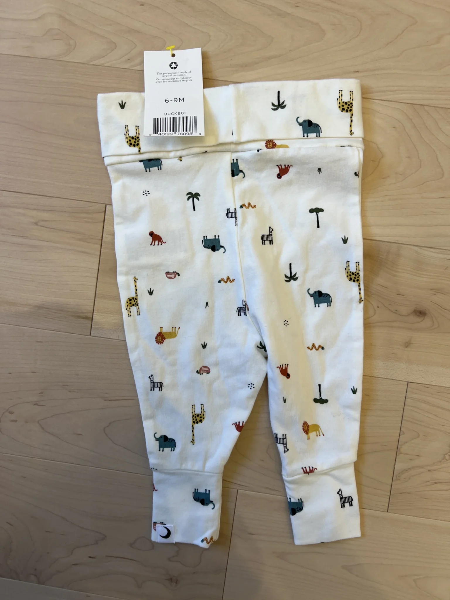 Image for Pantalon coton organique marque Little earthling neuf taille 6-9 mois