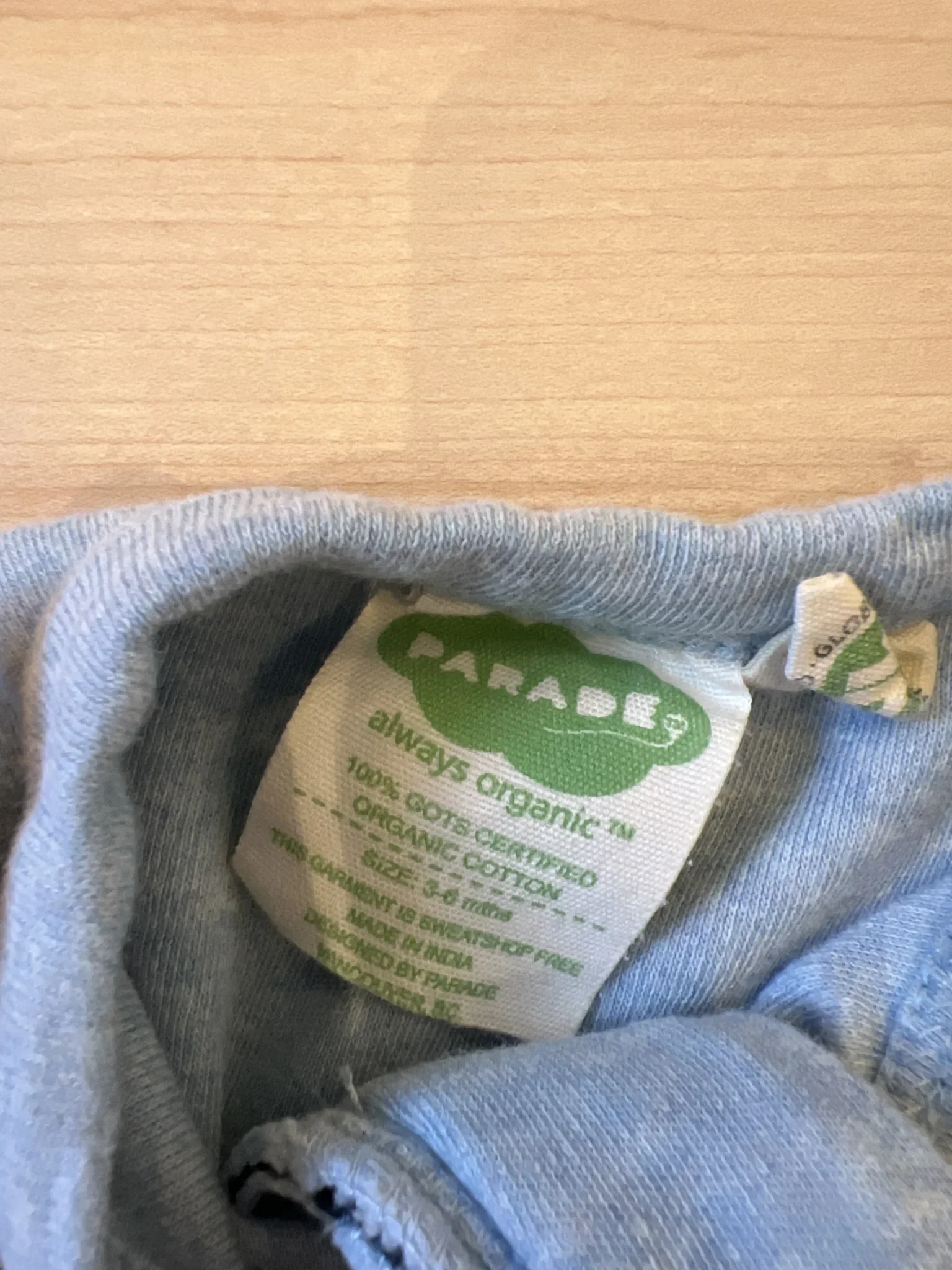 Image for Pyjama double zip Parade Organic 3-6 mois coton organique bleu