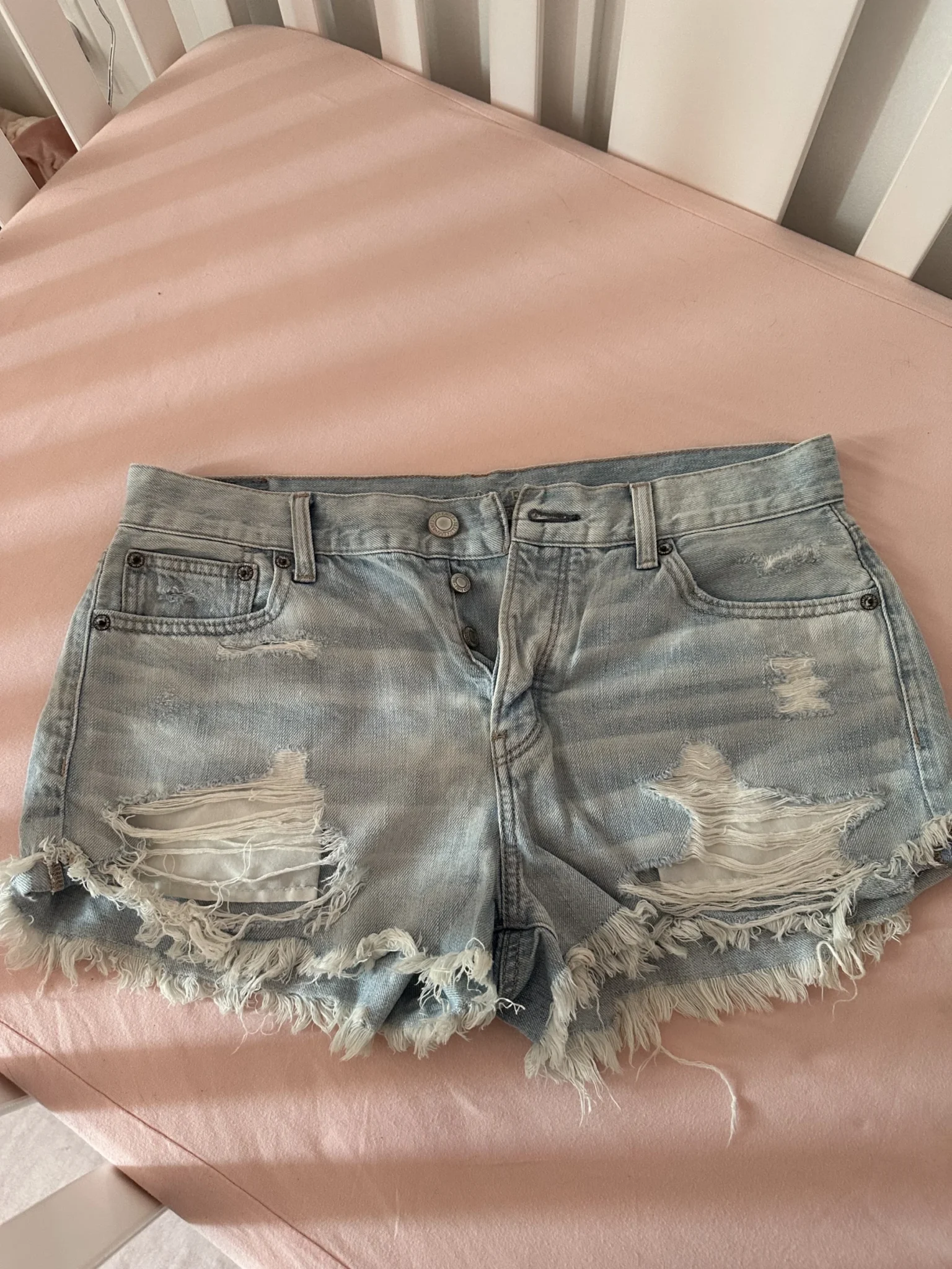 Featured image for American Eagle distressed-style shorts
