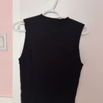 Thumbnail for High-necked, round-necked sleeveless jumper