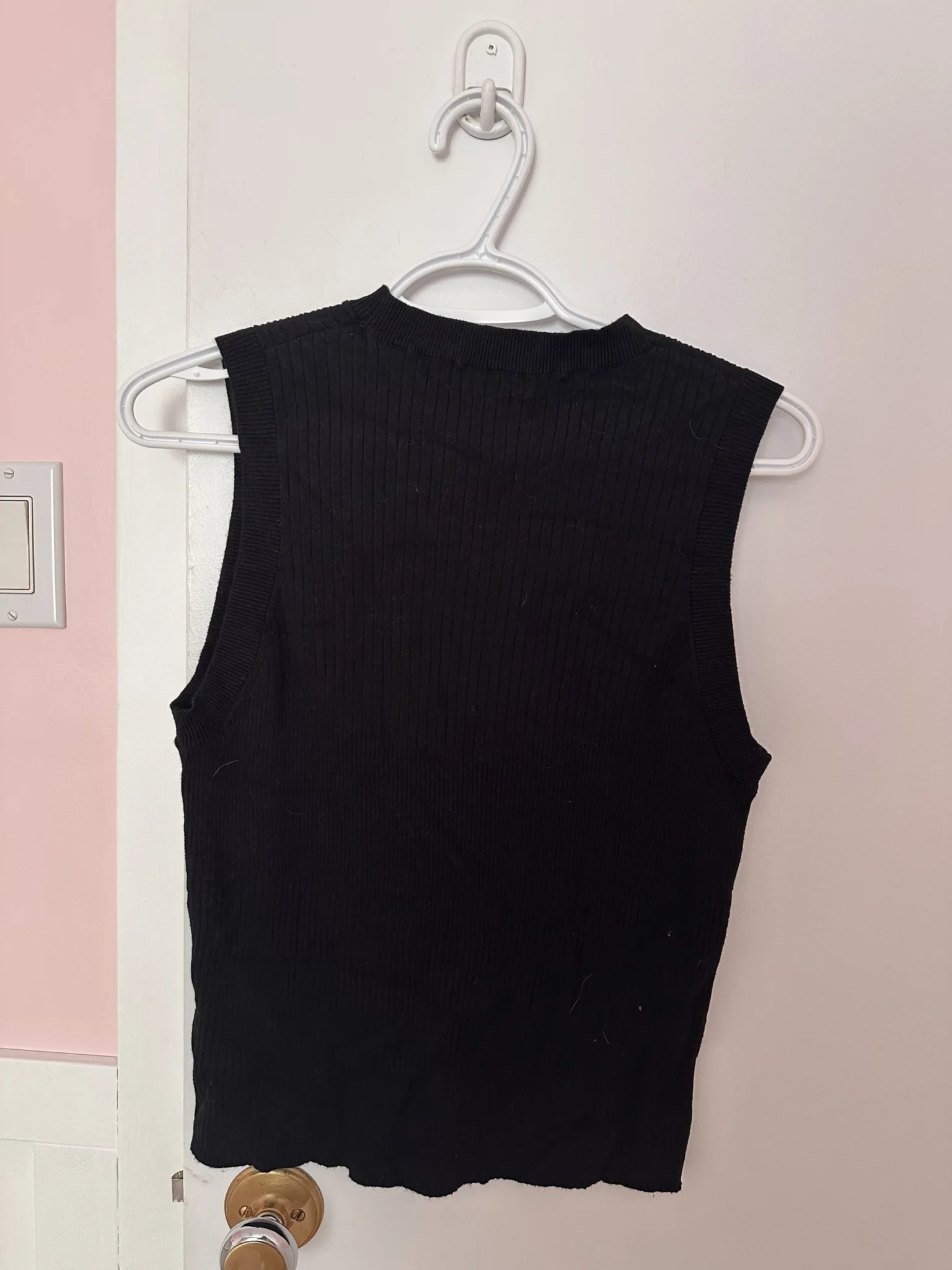 Image for High-necked, round-necked sleeveless jumper