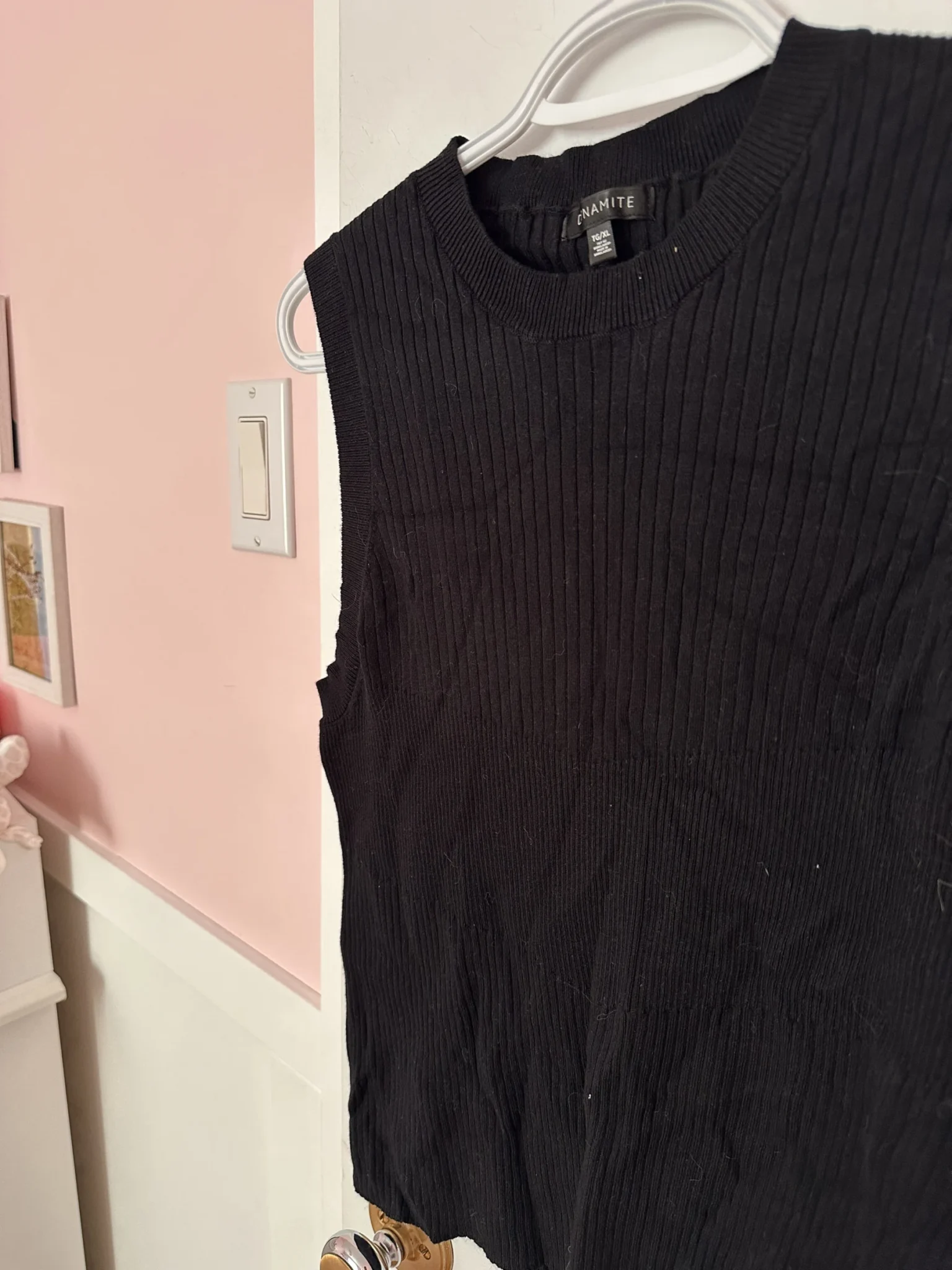 Image for High-necked, round-necked sleeveless jumper