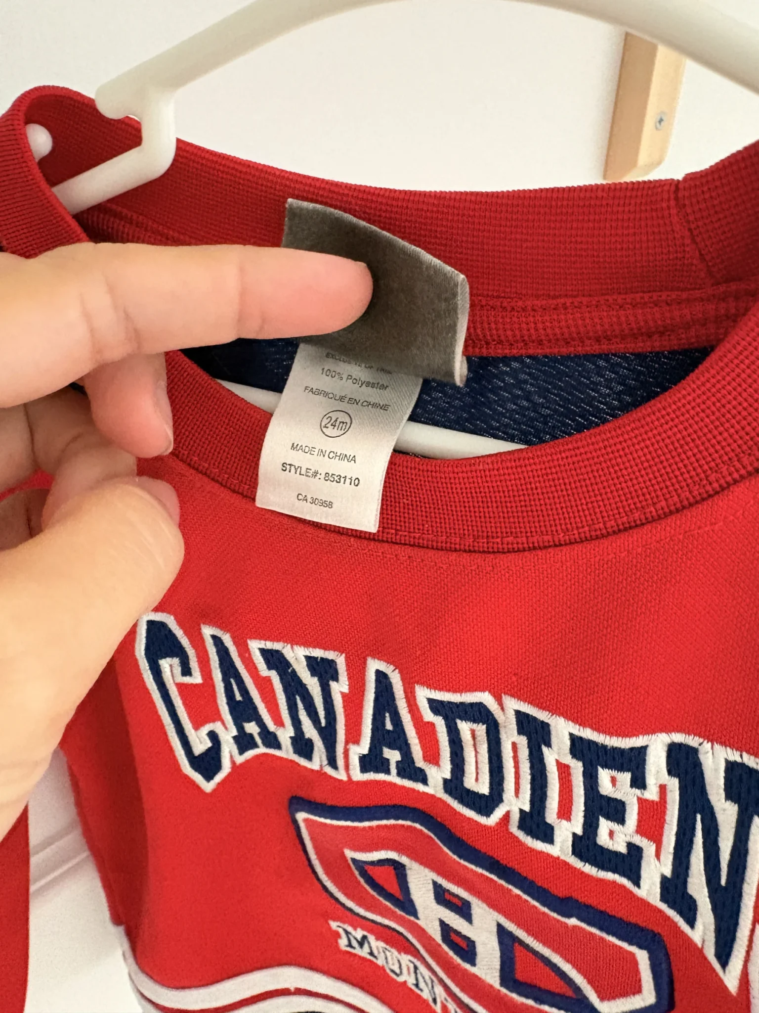 Image for Chandail du canadien NHL 24 mois